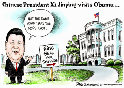 CHINA PRESIDENT VISITS OBAMA by Dave Granlund