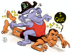 JOHN BOEHNER QUITS by Daryl Cagle