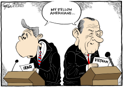 BUSH AND JOHNSON by Bob Englehart