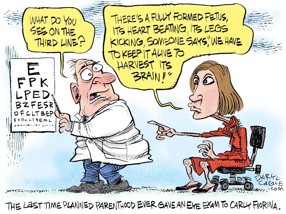  CARLY FIORINA EYE TEST by Daryl Cagle