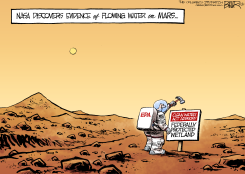 WATER ON MARS by Nate Beeler