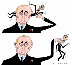 PUTIN AND OBAMA  by Osmani Simanca