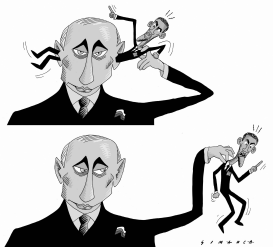 PUTIN AND OBAMA by Osmani Simanca