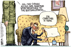 OBAMA SYRIAN RESPONSE by Rick McKee