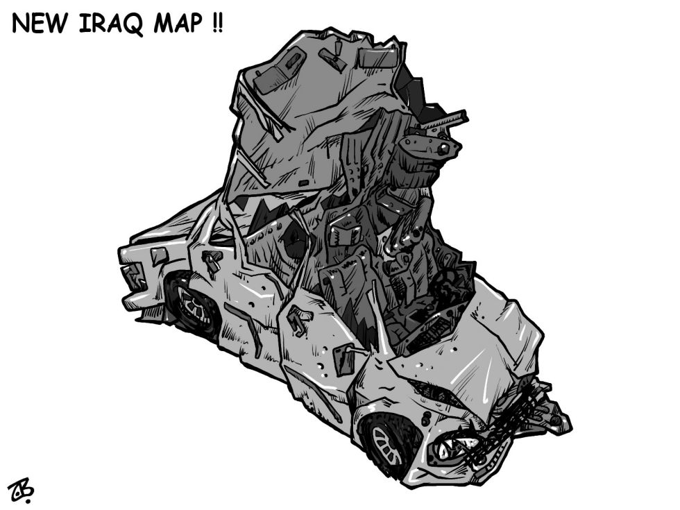  NEW IRAQ MAP by Emad Hajjaj