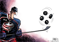 LOCAL OH - BLUE JACKETS JUGGLING by Nate Beeler