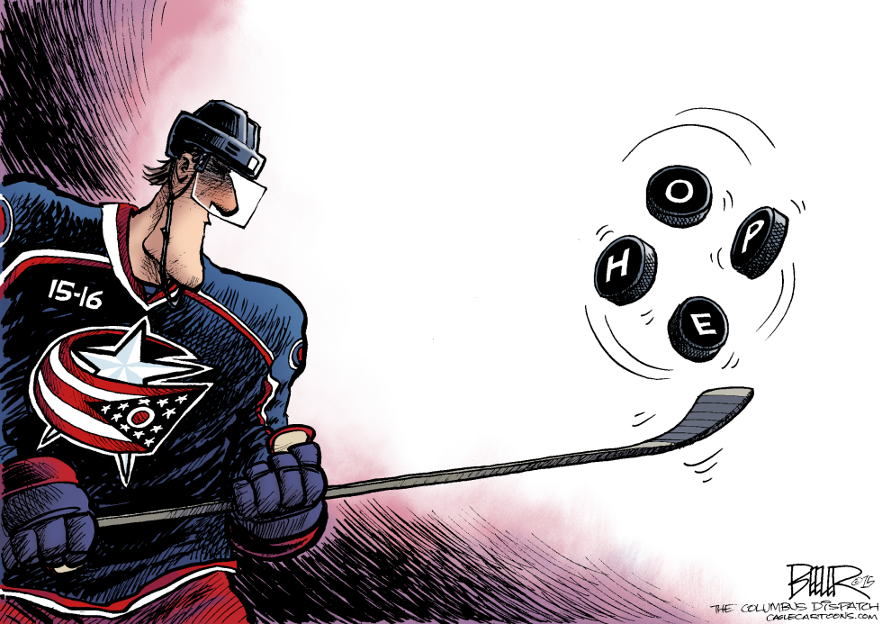  LOCAL OH - BLUE JACKETS JUGGLING by Nate Beeler