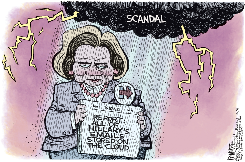  HILLARY CLOUD by Rick McKee