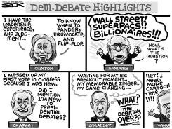 DEMS DEBATE by Steve Sack