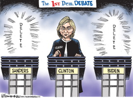 FIRST DEMOCRATIC DEBATE by Kevin Siers