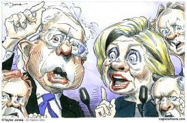 BERNIE AND HILLARY AND JIM AND MARTIN AND LINCOLN by Taylor Jones