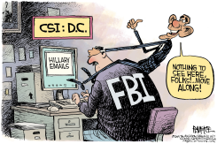 OBAMA AND FBI by Rick McKee