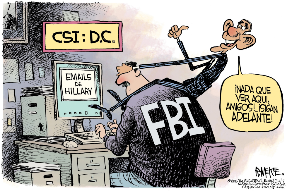  OBAMA Y EL FBI  by Rick McKee