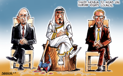 SAUDI ARABIA HEAD UN HUMAN RIGHTS COUNCIL by Sabir Nazar