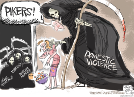 TERROR AT HOME by Pat Bagley