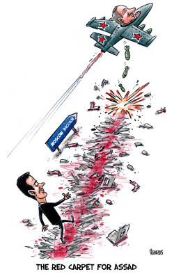 THE RED CARPET FOR ASSAD by Gatis Sluka