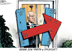 BIDEN WINDOW by Nate Beeler