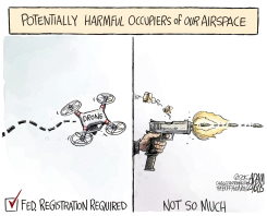 REGULATING DRONES by Adam Zyglis