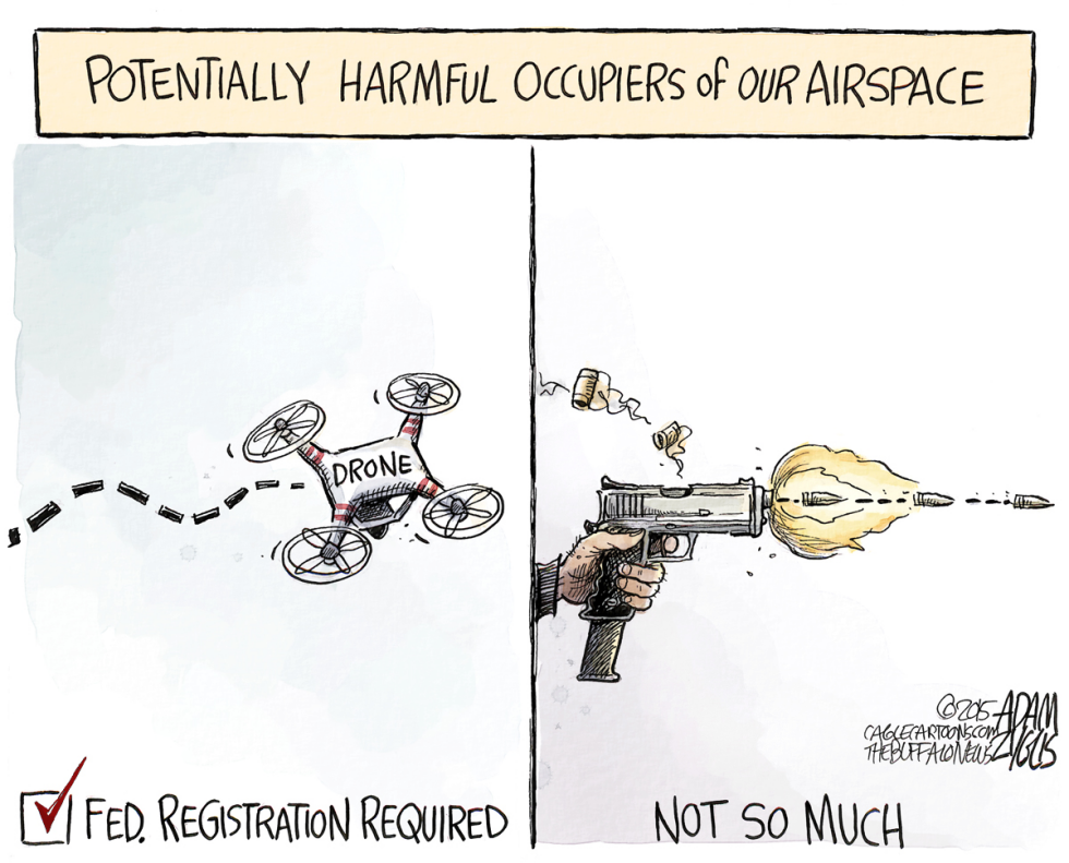  REGULATING DRONES by Adam Zyglis