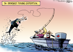 CLINTON CATCH by Nate Beeler