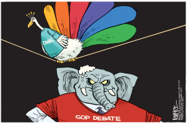 CNBC GOP DEBATE by Rick McKee