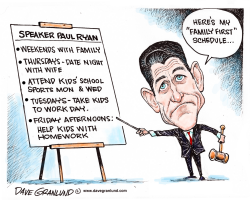 SPEAKER RYAN FAMILY FIRST by Dave Granlund