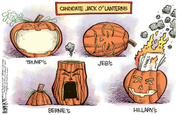 CANDIDATE JACK O' LANTERNS by Rick McKee