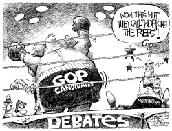 DEBATING THE DEBATES by John Darkow