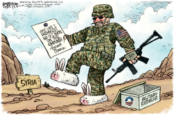 NO BOOTS IN SYRIA by Rick McKee