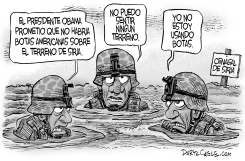 BOTAS SOBRE EL TERRENO DE SIRIA by Daryl Cagle