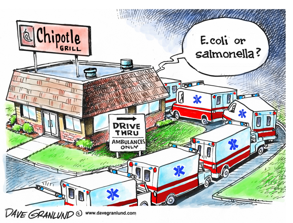  CHIPOTLE CONTAMINATION by Dave Granlund