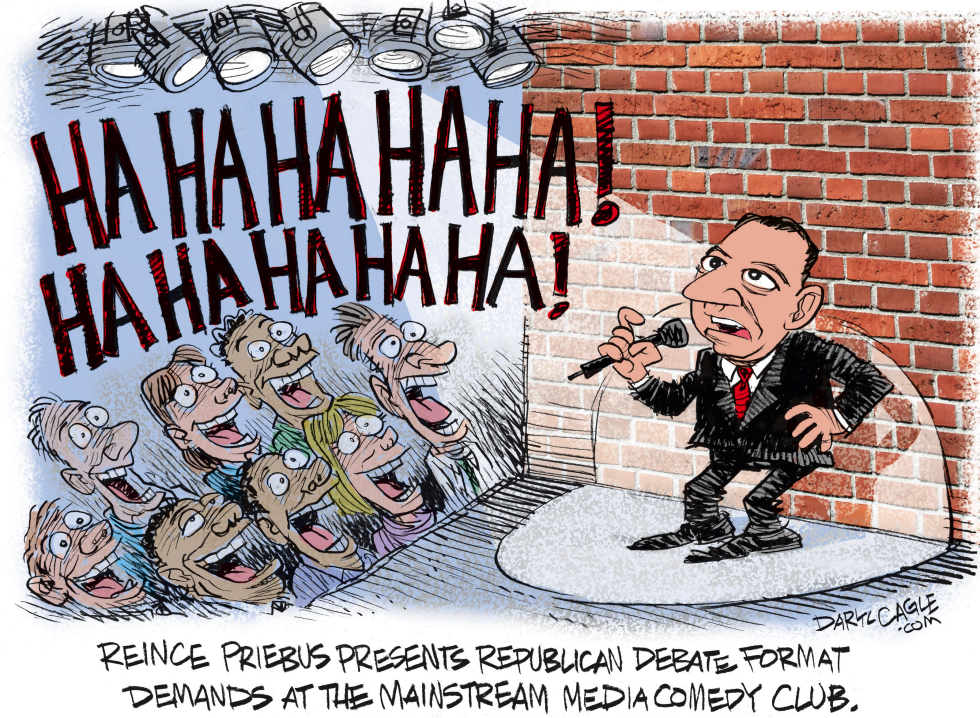  REPUBLICAN DEBATES COMEDY CLUB by Daryl Cagle