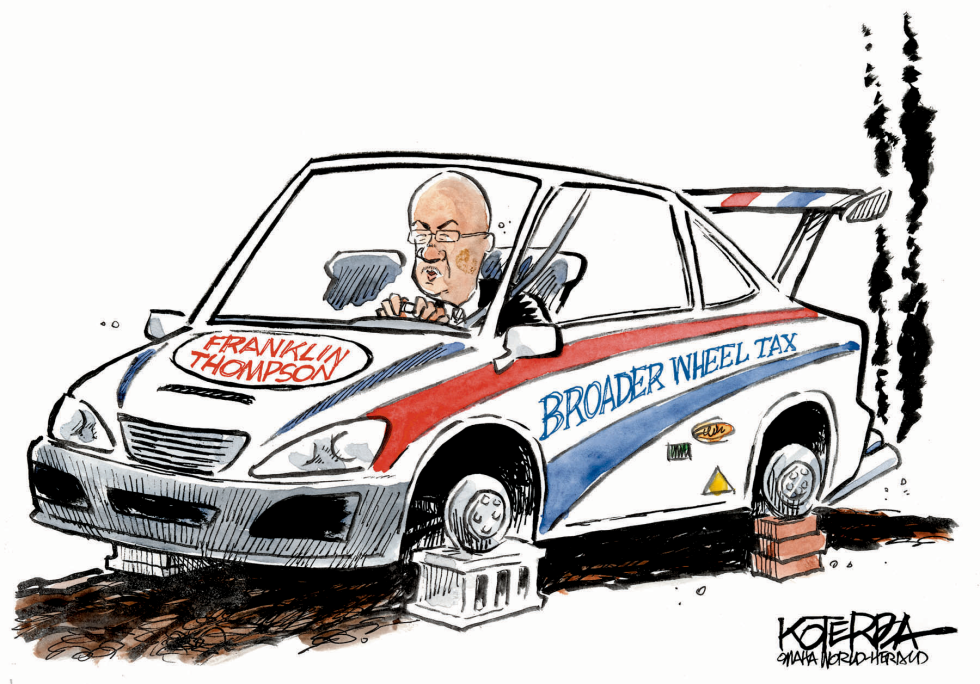  BROADER WHEEL TAX by Jeff Koterba