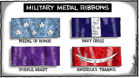 VETERANS DAY MILITARY MEDAL RIBBONS by Bob Englehart