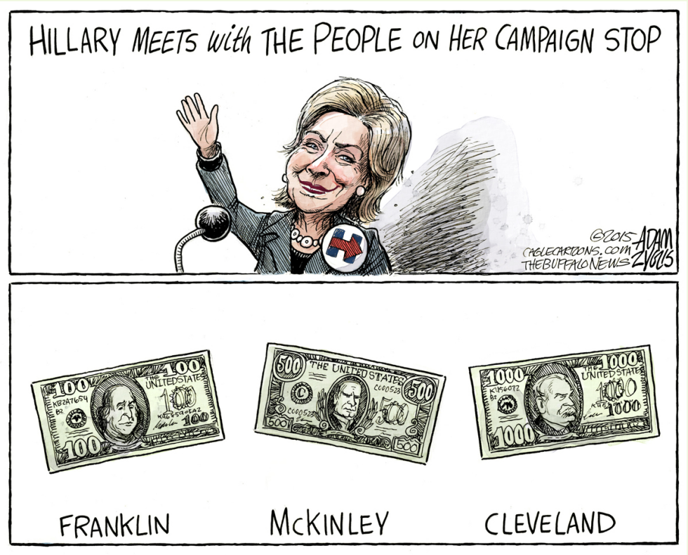  CLINTON FUNDRAISING by Adam Zyglis