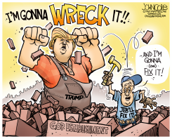 WRECK-IT DONALD AND FIX-IT JEB by John Cole