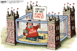 COLLEGE SAFE SPACES by Rick McKee