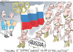 DOPING PUTIN by Pat Bagley