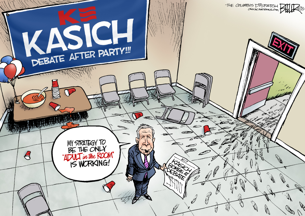  KASICH STRATEGY by Nate Beeler