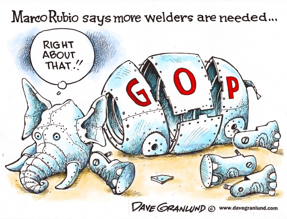  MARCO RUBIO AND WELDERS by Dave Granlund