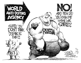 RUSSIAN DOPING by John Darkow