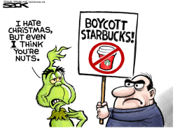 STARBUCKS X-MAS WAR by Steve Sack