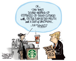 TRUMP AND STARBUCKS by John Cole