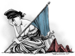 FRANCE WEEPS  by Daryl Cagle