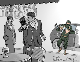 PARIS ATTACKS D'APRèS DOISNEAU by Patrick Chappatte