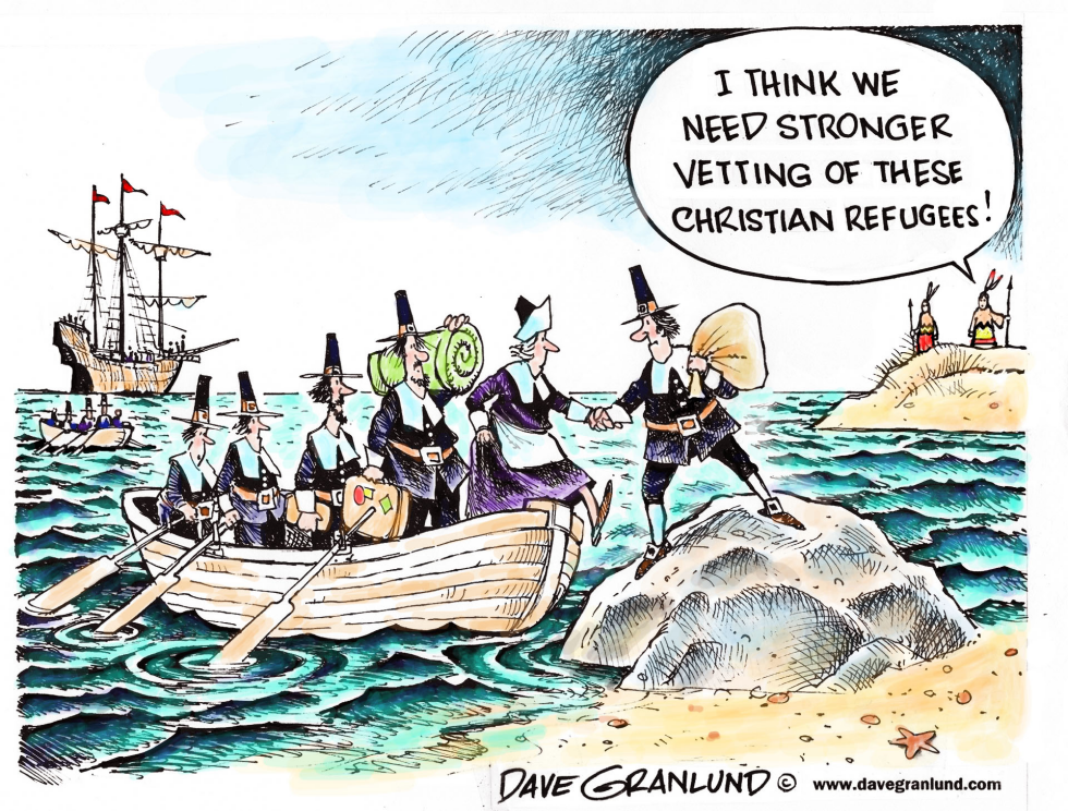  PILGRIM REFUGEE VETTING by Dave Granlund