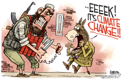 CLIMATE CHANGE TERROR by Rick McKee