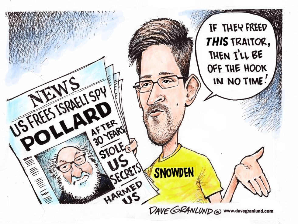  US FREES ISRAELI SPY POLLARD by Dave Granlund