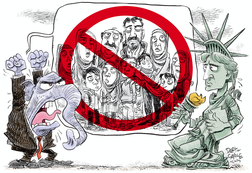  REPUBLICANS REJECT REFUGEES by Daryl Cagle