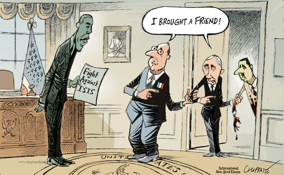  HOLLANDE'S COALITION AGAINST ISIS by Patrick Chappatte